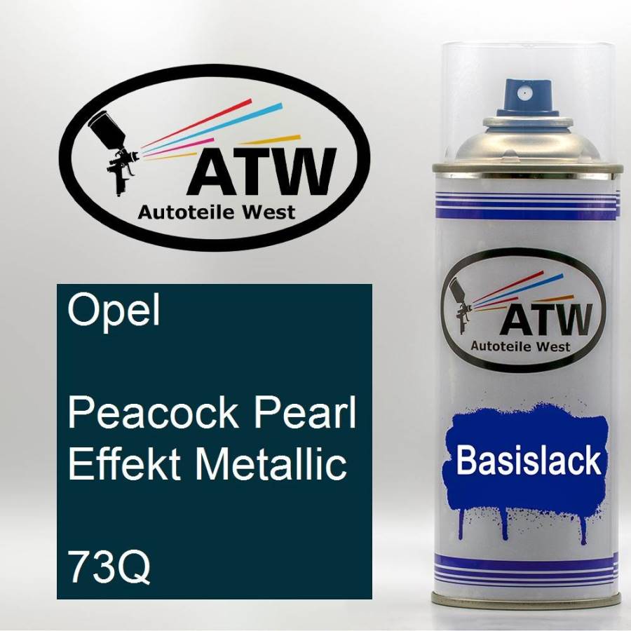 Opel, Peacock Pearl Effekt Metallic, 73Q: 400ml Sprühdose, von ATW Autoteile West.